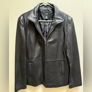 Alfani Black Leather Jacket